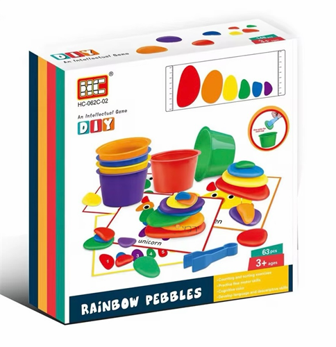 משחק חלוקי נחל התאמה ומיון - 63 חלקים