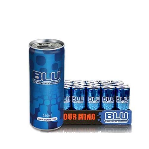 משקה אנרגי BLU פחית 250 מ"ל 1/24 משקה אנרגי BLU פחית 250 מ"ל 1/24