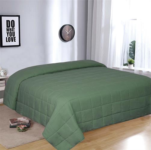 כיסוי למיטה \ שמיכת קיץ דגם - בארי ירוק מרווה
