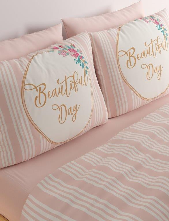 סט מצעים מיטה וחצי 100% כותנה דגם - אוליביה