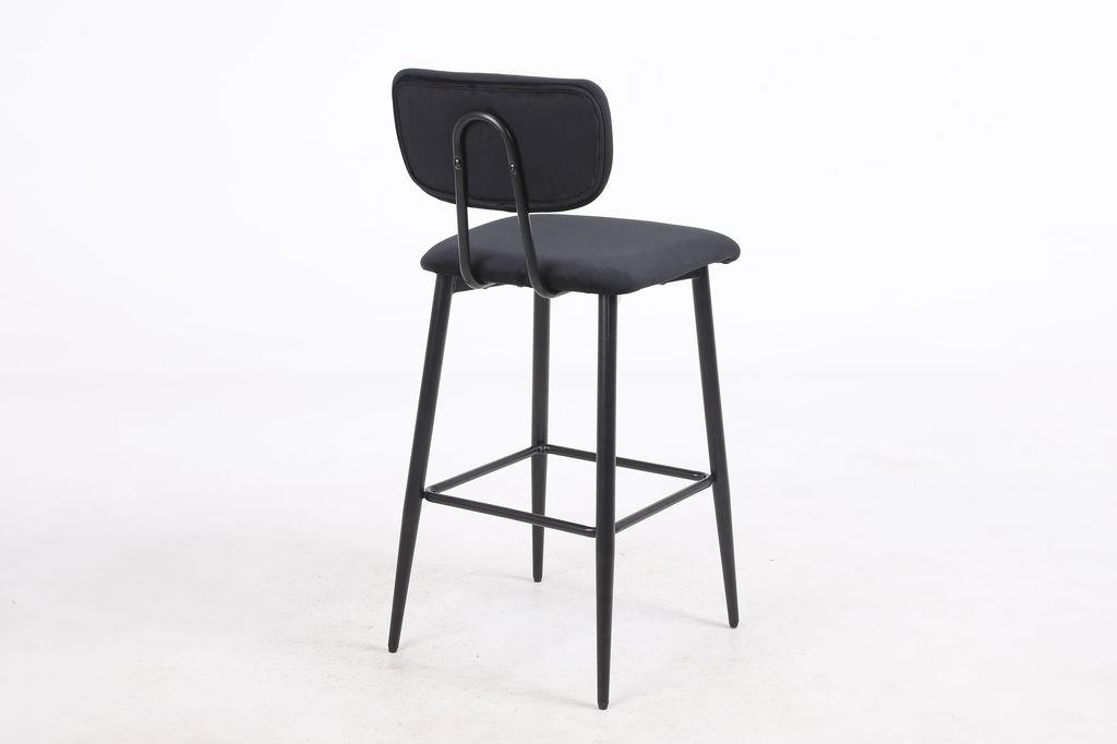 כסא בר מעוצב דגם ונציה בד צבע שחור