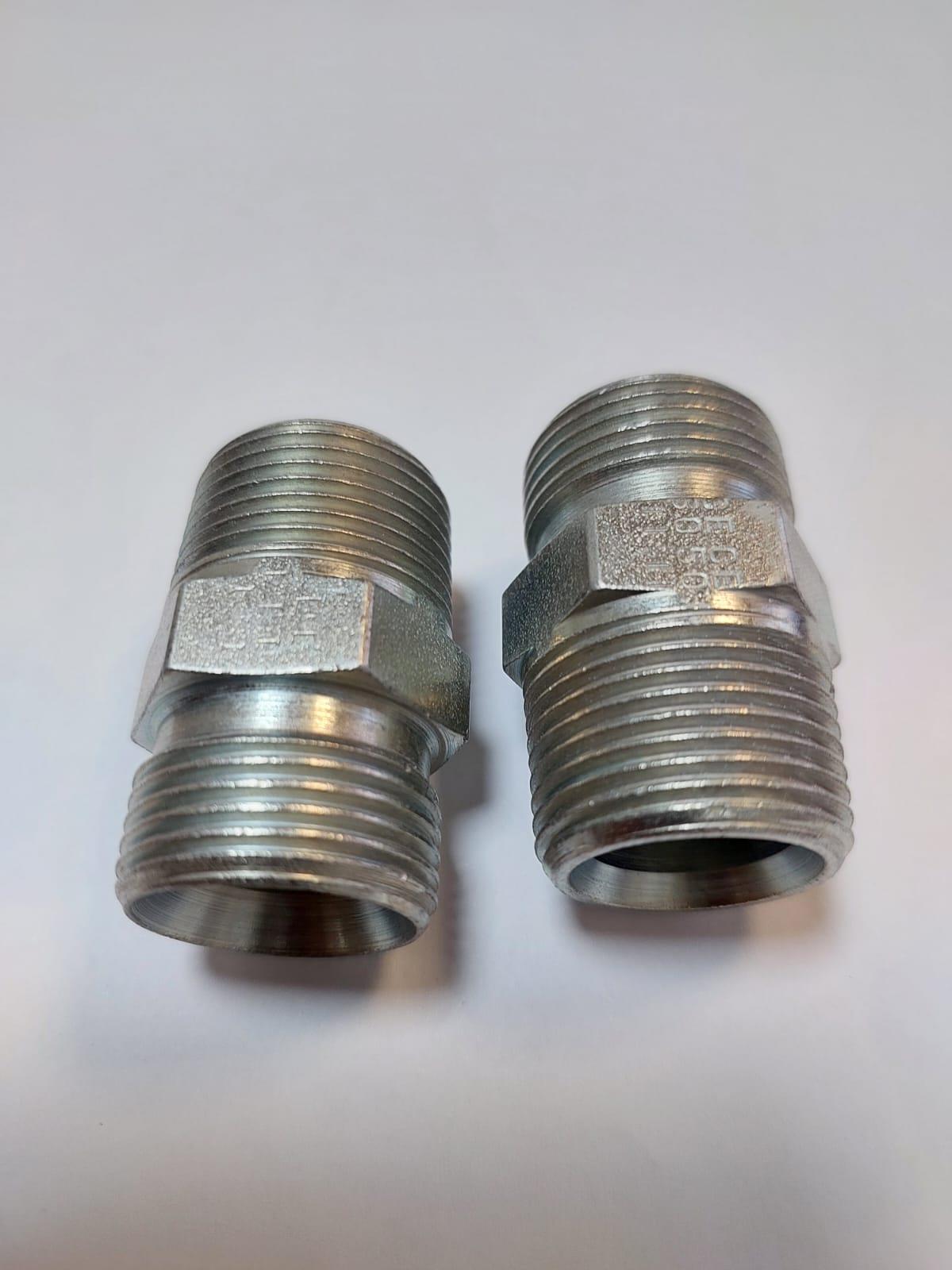 ניפל מופה מעבר מהברגה 3\4 NPT להברגה BSP פלדה מגולוון קמפינג לייף ניפל מופה מעבר מהברגה 3\4 NPT להברגה BSP פלדה מגולוון קמפינג לייף