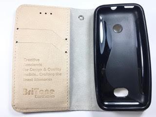 מגן ספר ברייטון BriTone לנוקיה 208 NOKIA בצבע בז'