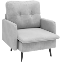 כורסא מעוצבת יוקרתית לבית דגם ריו בד צבע אפור