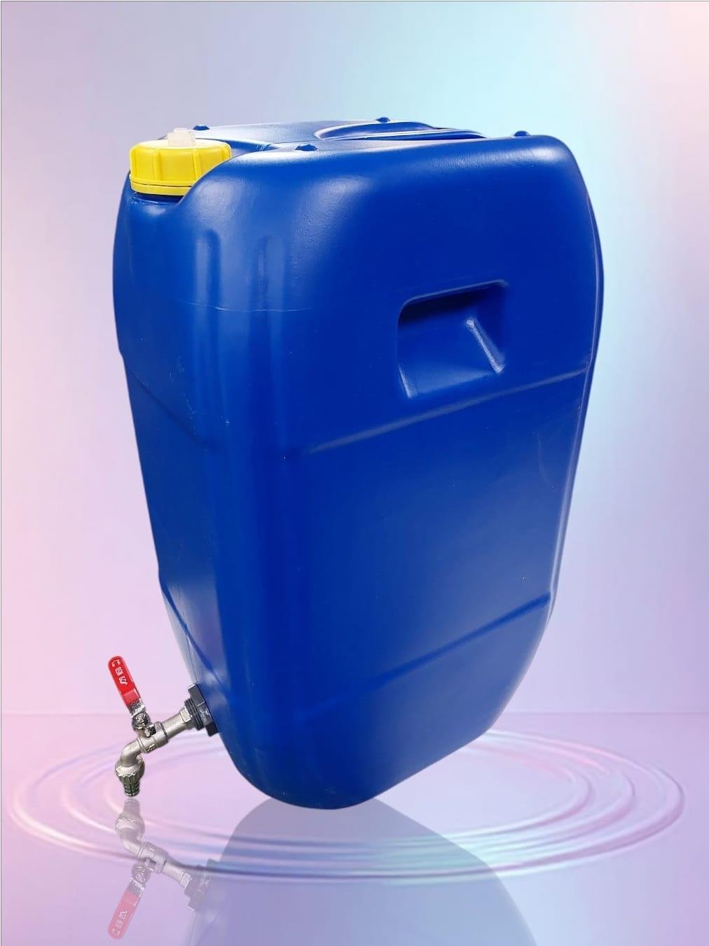 מיכל מים 52 ליטר עם ברז ונשם ללא מגע יד אדם ידית אחיזה נוחה עם 2 נוספות בצד ג'ריקן איכות קמפינג לייף