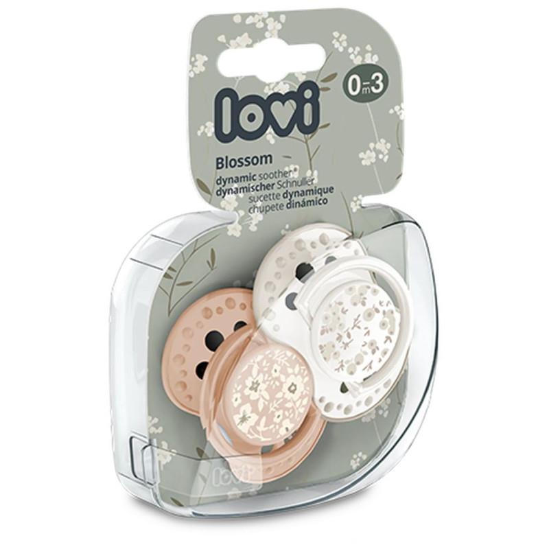 זוג מוצצי לאבי מהדורת פריחת אביב 0-3 שנהב זוג מוצצי לאבי מהדורת פריחת אביב 0-3 שנהב