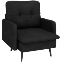 כורסא מעוצבת יוקרתית לבית דגם ריו בד צבע שחור