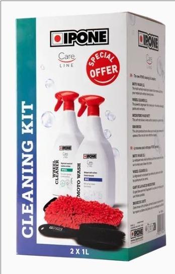 קיט מקצועי לניקוי וטיפוח האופנוע IPONE Cleaning Kit – כולל תרסיסים ואביזרים
