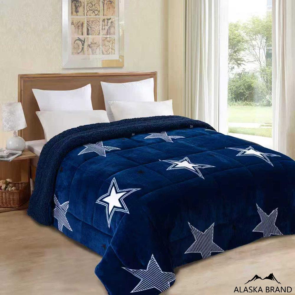 שמיכת פוך פינוק עם מילוי דו צדדית קורל פליז | דגם STAR