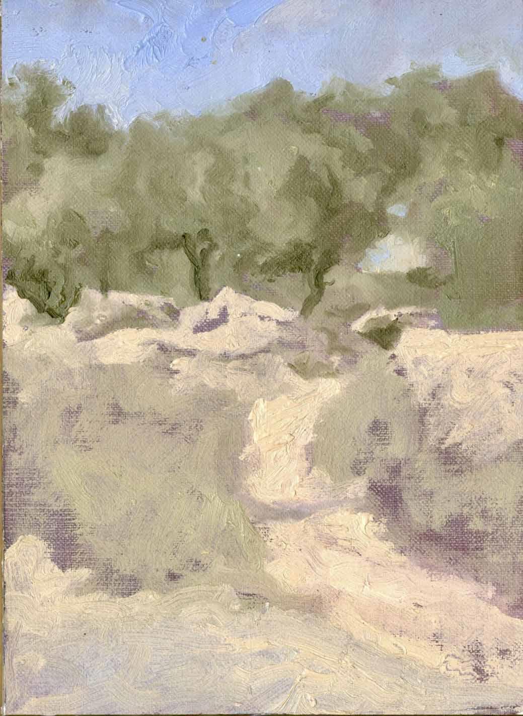 Jerusalem Rock, 2022, oil on canvas, 20x12 cm