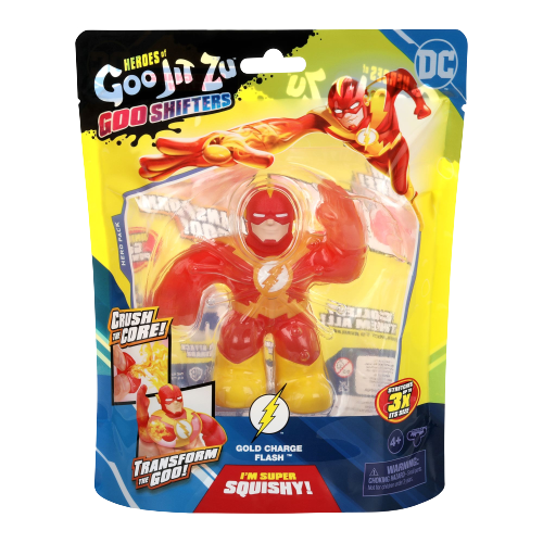 גו ג'יט זו X דיסי DC- בובה נמתחת - סטרץ'  Goo Shifters גיבורי על פלאש - Goo Jit Zu