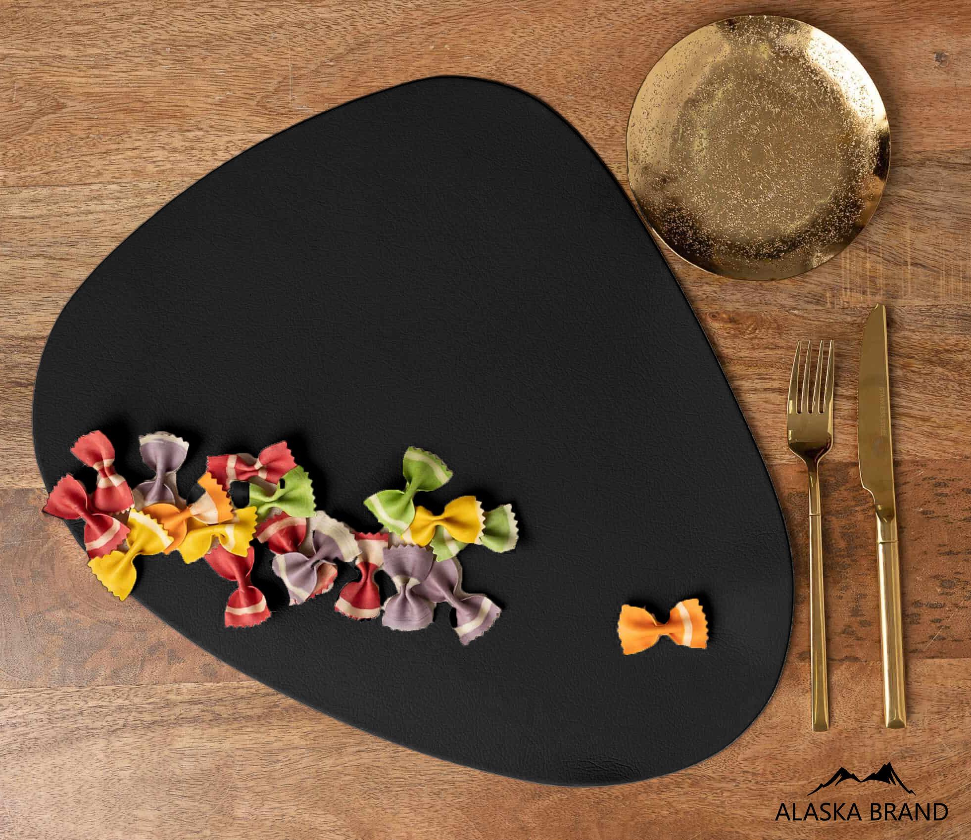 פלייסמנט אלגנטי דגם - שקד שחור | מארז 4 יחידות