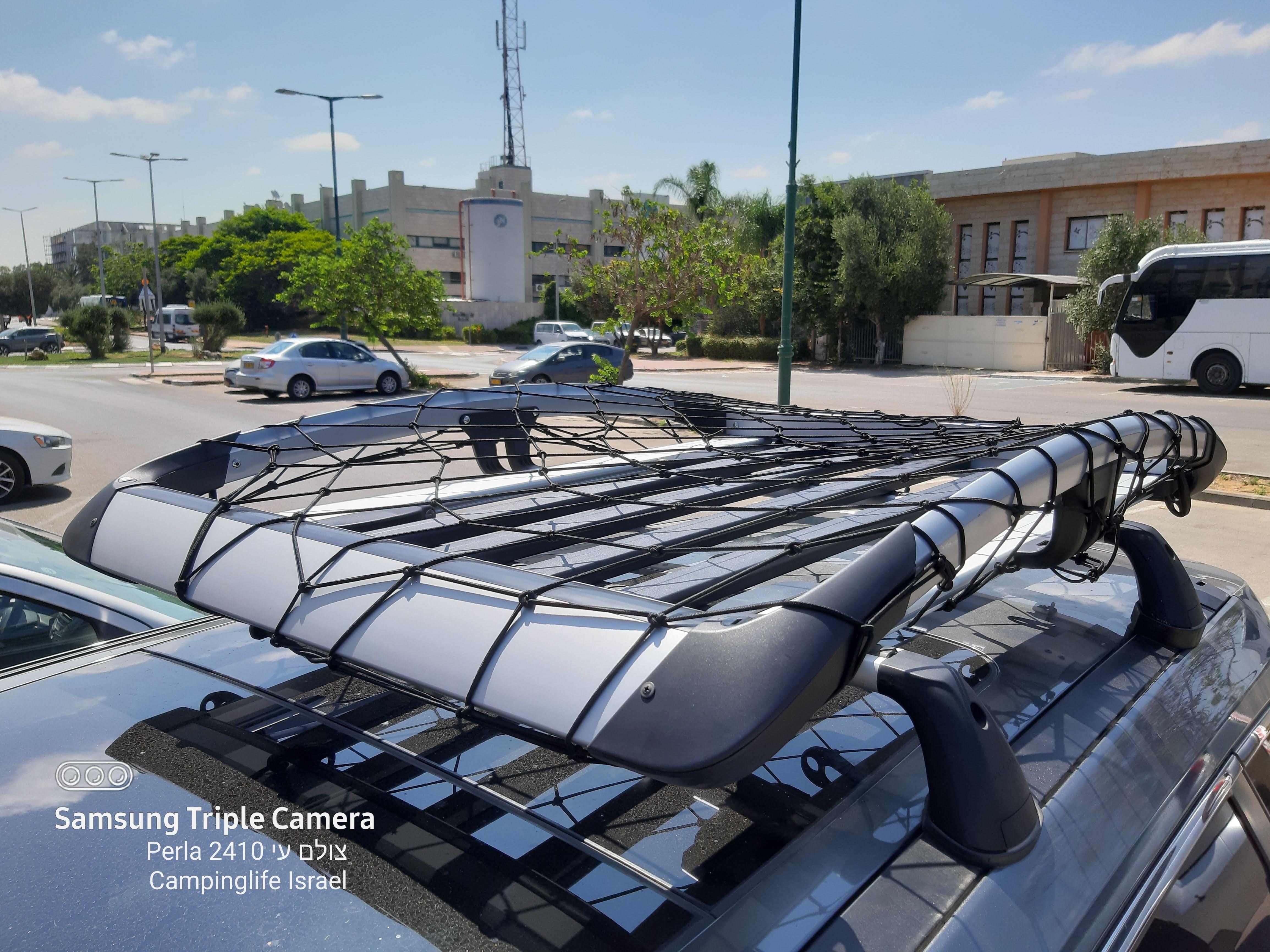 רשת להגנה להצמדה ולקשירת מטען לגגון הרכב 1.5 מטר 80 סמ
