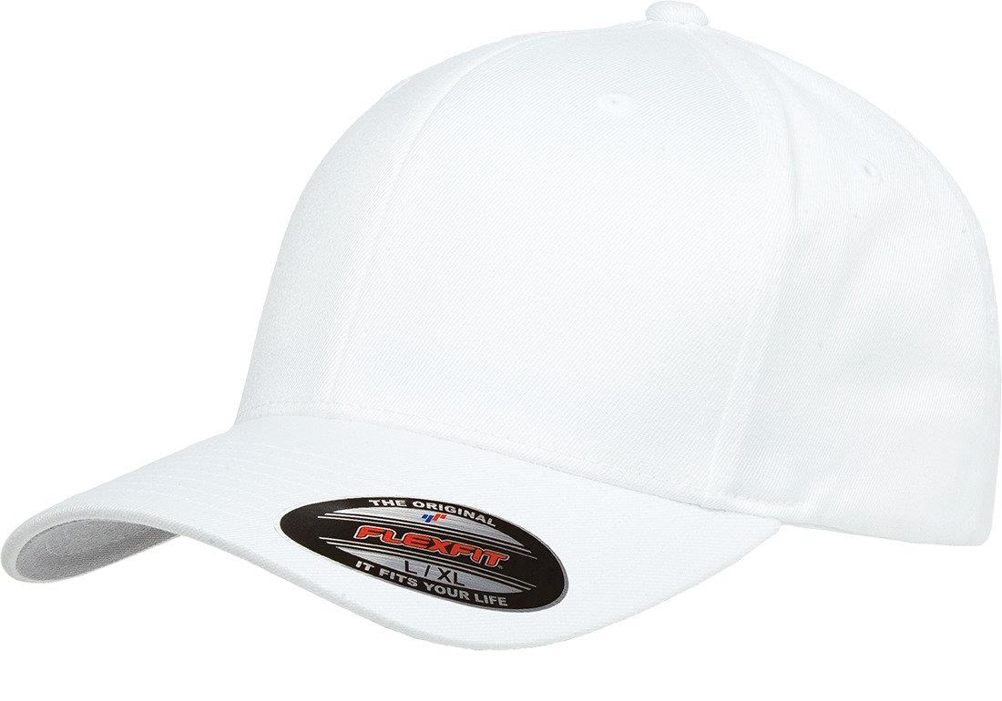 כובע איכותי במיוחד דגם FLEXFIT + רקמה אישית | צבע לבן