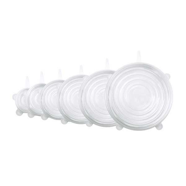 סט 6 מכסים סיליקון נצמדים וגמישים