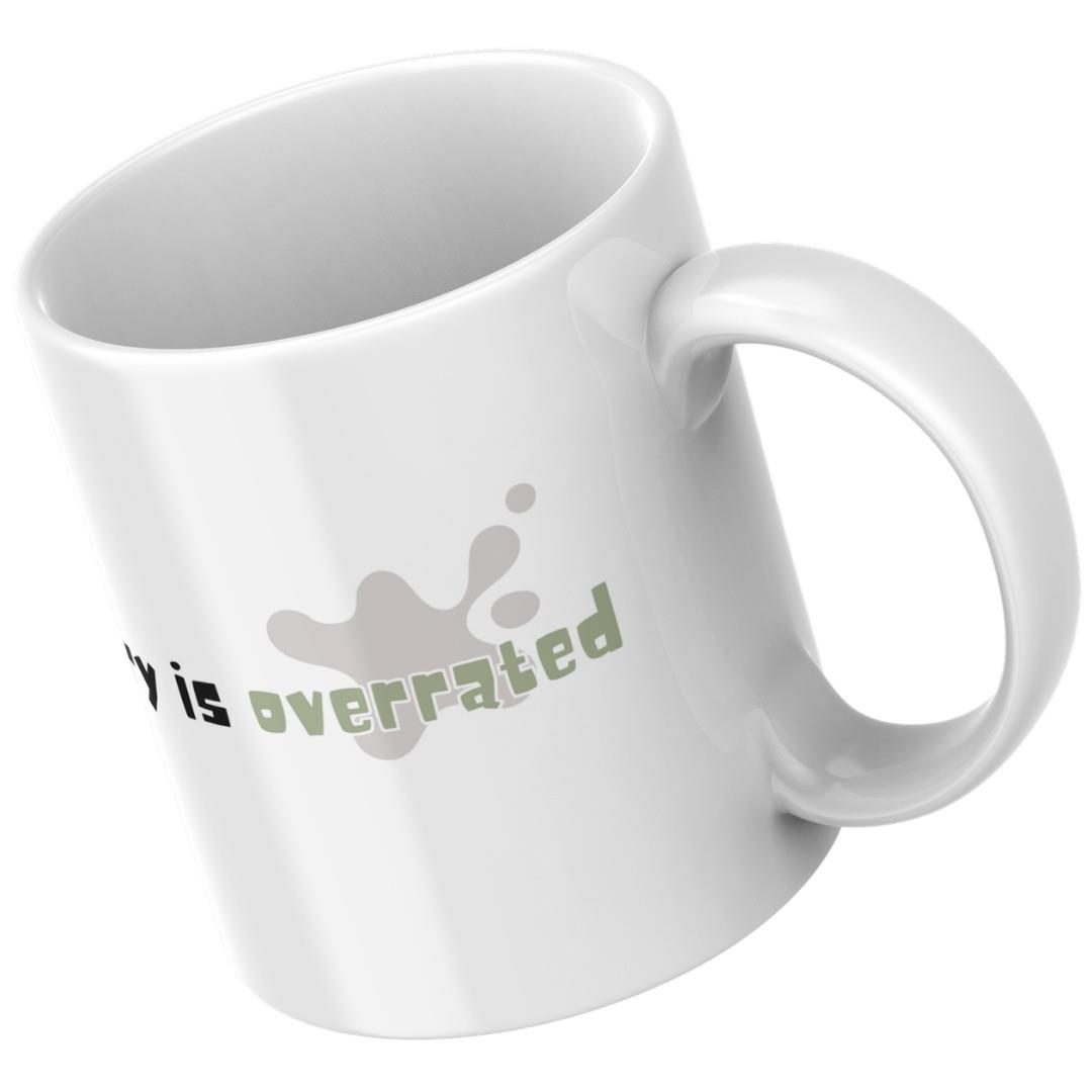 ספל קרמיקה עם דינוזאור צבעוני ומשפט השראה באנגלית