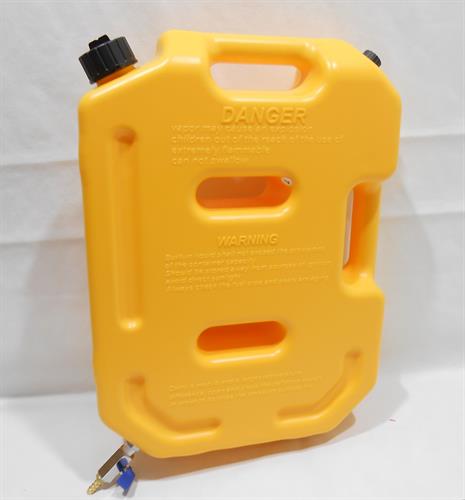WATER TANK OR GASOLINE 10 LITER  WITH TAP FLAT  YELLOW