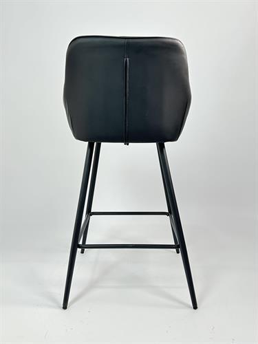 כסא בר מעוצב דגם אמילי דמוי עור שחור כסא בר מעוצב דגם אמילי דמוי עור שחור