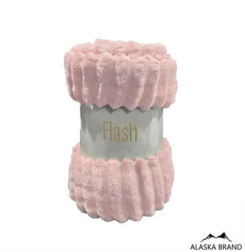 שמיכת כירבולית פליז רכה ומפנקת דגם פלאש Flash | אפשרות לתוספת רקמה אישית