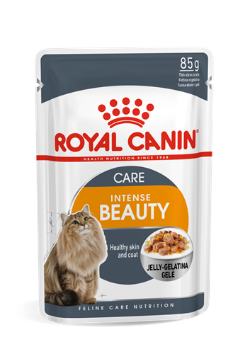 רויאל קנין לחתול אינטנס ביוטי גלי פאוץ 85 ג Royal canin