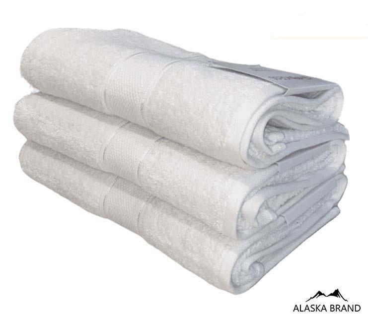 מגבת Royal מבד 100% כותנה צבע לבן - דרגת ספיגה גבוהה