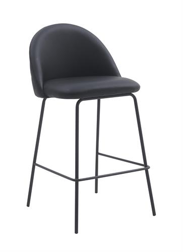 כסא בר מעוצב דגם דנמרק דמוי עור שחור