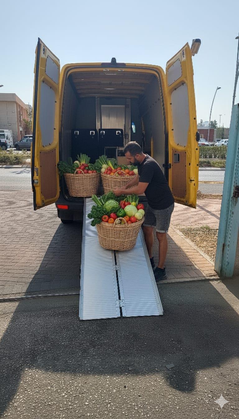 רמפה לפריקה והעמסה לטנדר מסחרי מתקפלת אלומיניום אורך 2.4 מטר רוחב 73 סמ 2 רגליים קמפינג לייף רמפה לפריקה והעמסה לטנדר מסחרי מתקפלת אלומיניום אורך 2.4 מטר רוחב 73 סמ 2 רגליים קמפינג לייף