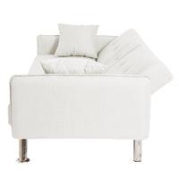ספה תלת מושבית נפתחת למיטה תלת מושבית דגם פריז צבע לבן שנהב