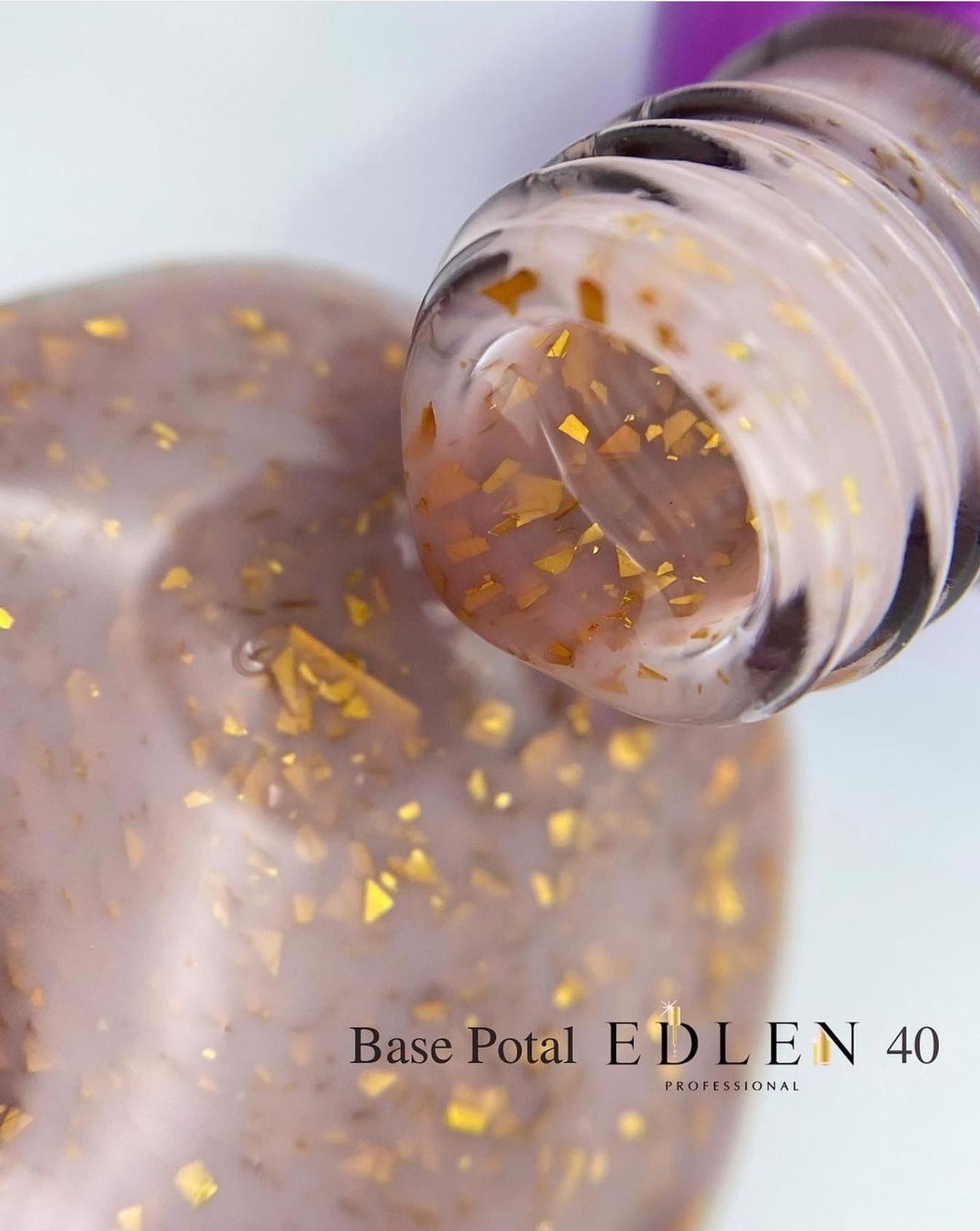 EDLEN-בייס   בצבע טבעי חלבי עם שברי  זהב  NO-40