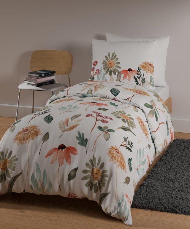 סט מצעים יחיד 100% כותנה - קורנית