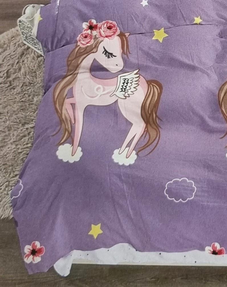 סט מצעים סוסי פוני יחיד 100% אל קמט! *אחרון*