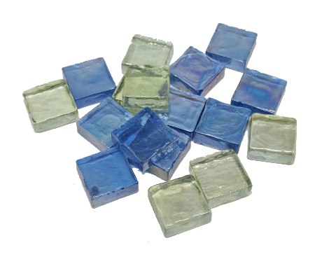 אבני זכוכית מרובעות ליצירה והדבקה