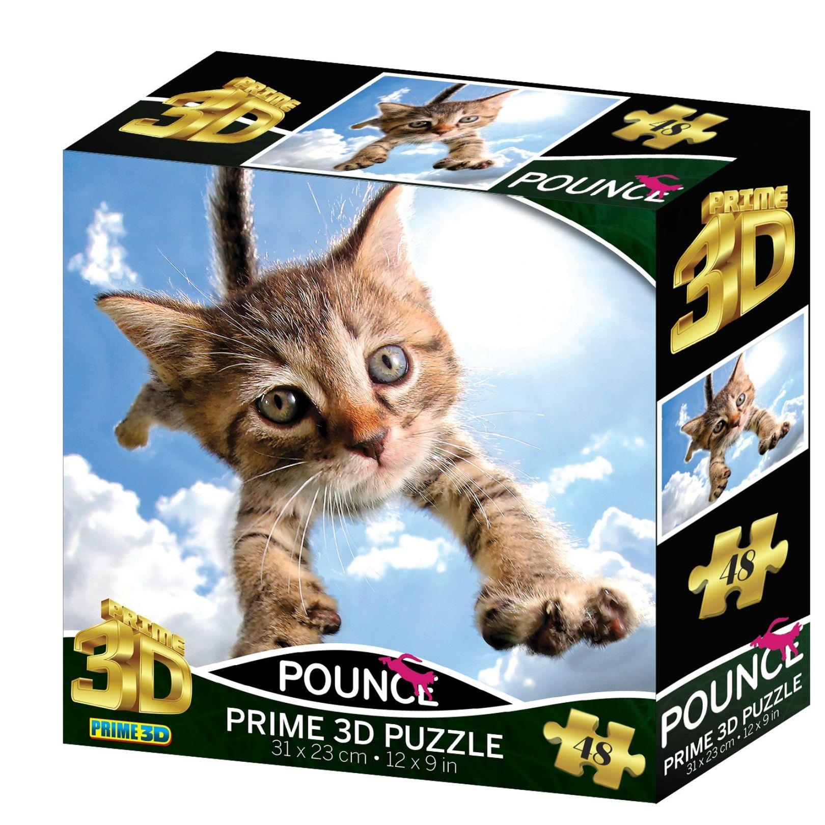 פאזל תלת מימד חתול ספארקלס 48 חלקים מבית Prime 3D