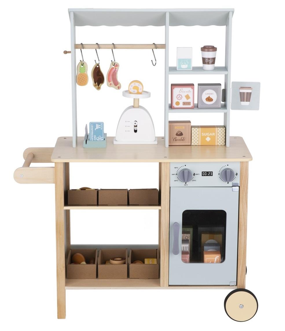 דוכן קניות מעץ