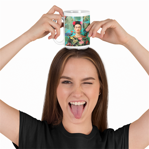 ספל פרידה קאלו צבעוני – Viva La Vida | עם שם בהתאמה אישית