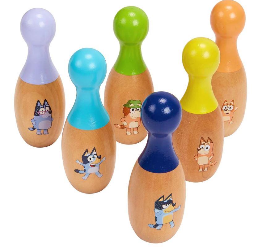 בלואי Bluey סט באולינג מעץ בלואי Bluey סט באולינג מעץ