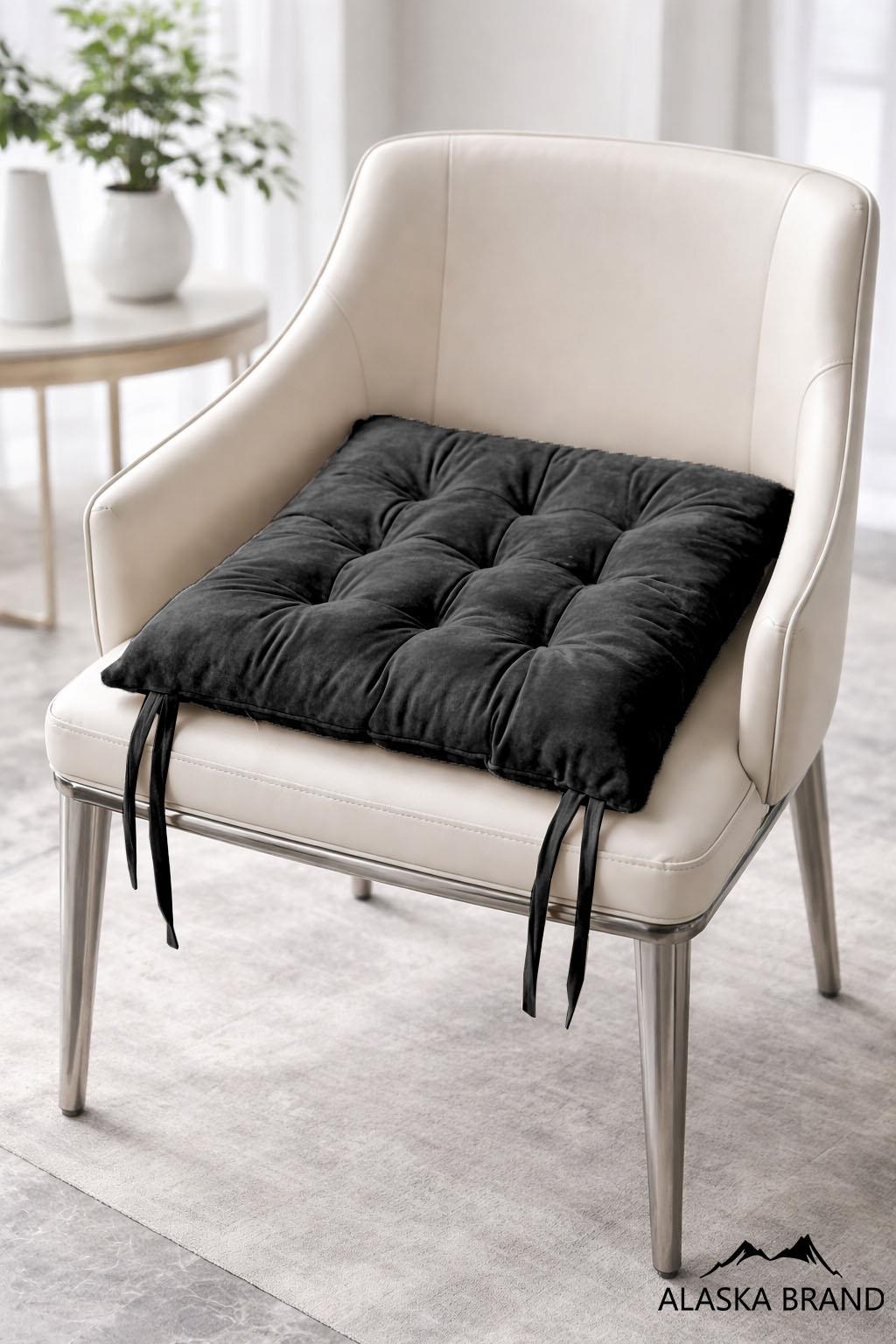 כרית מושב מרובעת לכיסא | צבע שחור