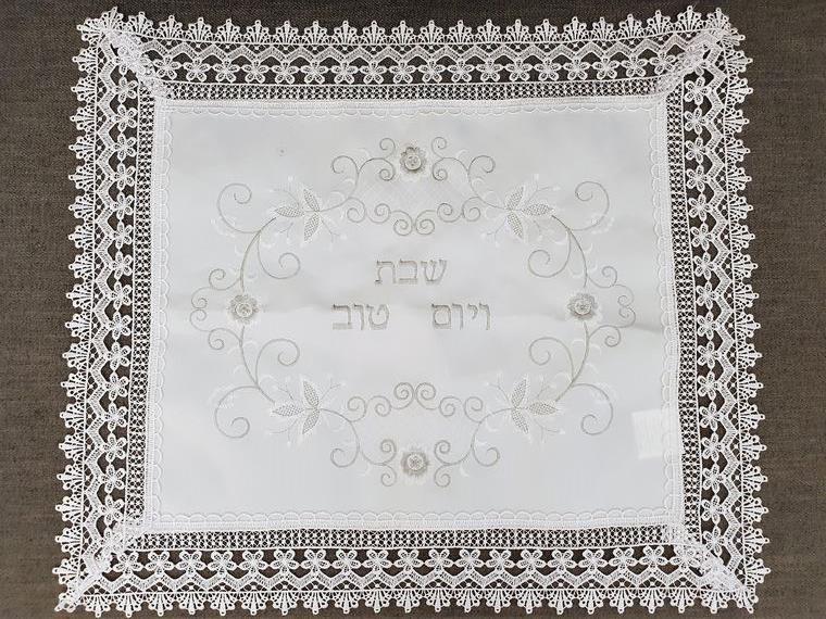 כיסוי לחלה רקום יוקרתי במיוחד! דגם - אור כסף כיסוי לחלה רקום יוקרתי במיוחד! דגם - אור כסף