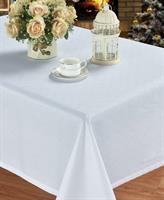 מפת שולחן מלבנית מנצנצת דגם - סהרה לבן