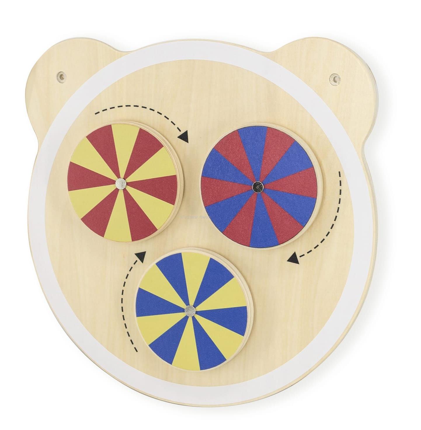 לוח פעילות לקיר דגם ראש דובי עיגולים צבעוניים