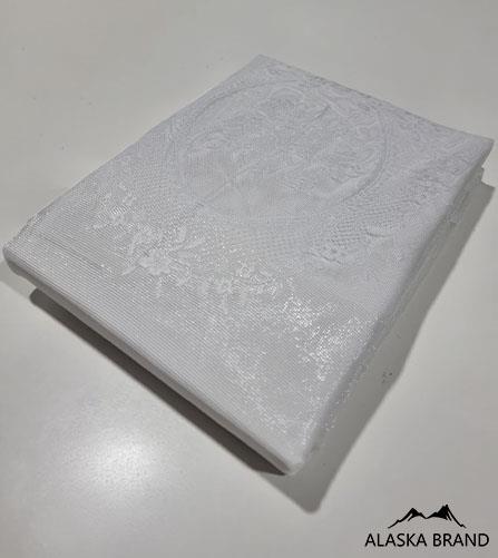 וילון אמבטיה + כותרת דו שכבתי דגם - מרציפן Marzipan לבן שבור