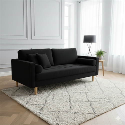 ספה תלת מושבית דגם סונטה צבע שחור