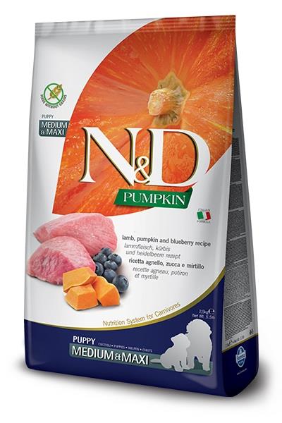 N&D דלעת כבש גור כלב מדיום 12 קג Natural&Delicious