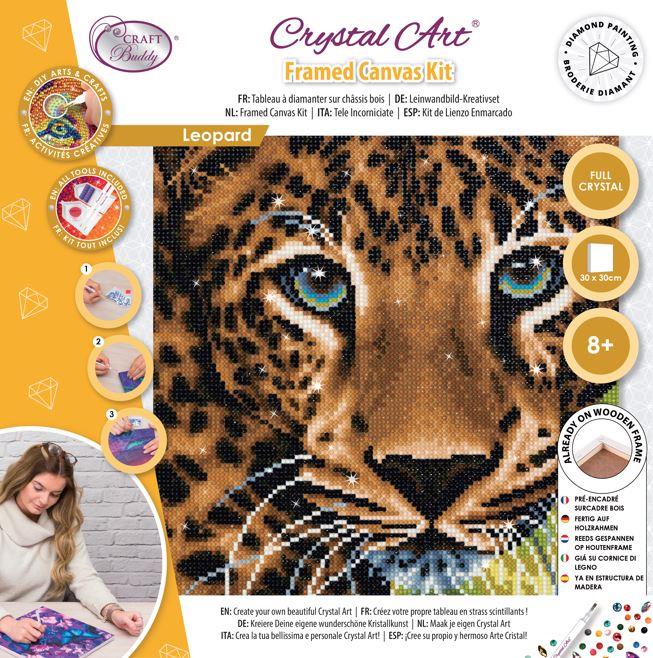 אומנות קריסטל - תמונת קנבס נמר 30*30 אומנות קריסטל - תמונת קנבס נמר 30*30