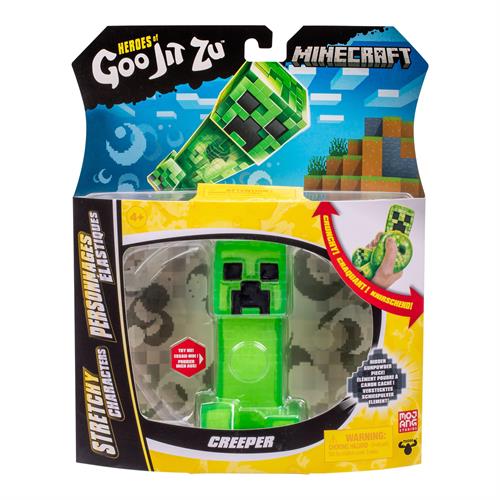 גו ג'יט זו X מיינקראפט - בובה נמתחת - סטרץ' Minecraft  קריפר - Goo Jit Zu