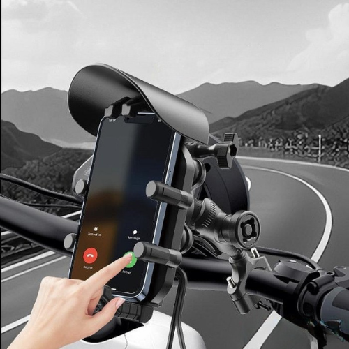 מעמד טלפון נייד לקטנועים ואופנועים בעל 3 אפשרויות טעינה דגם yf285