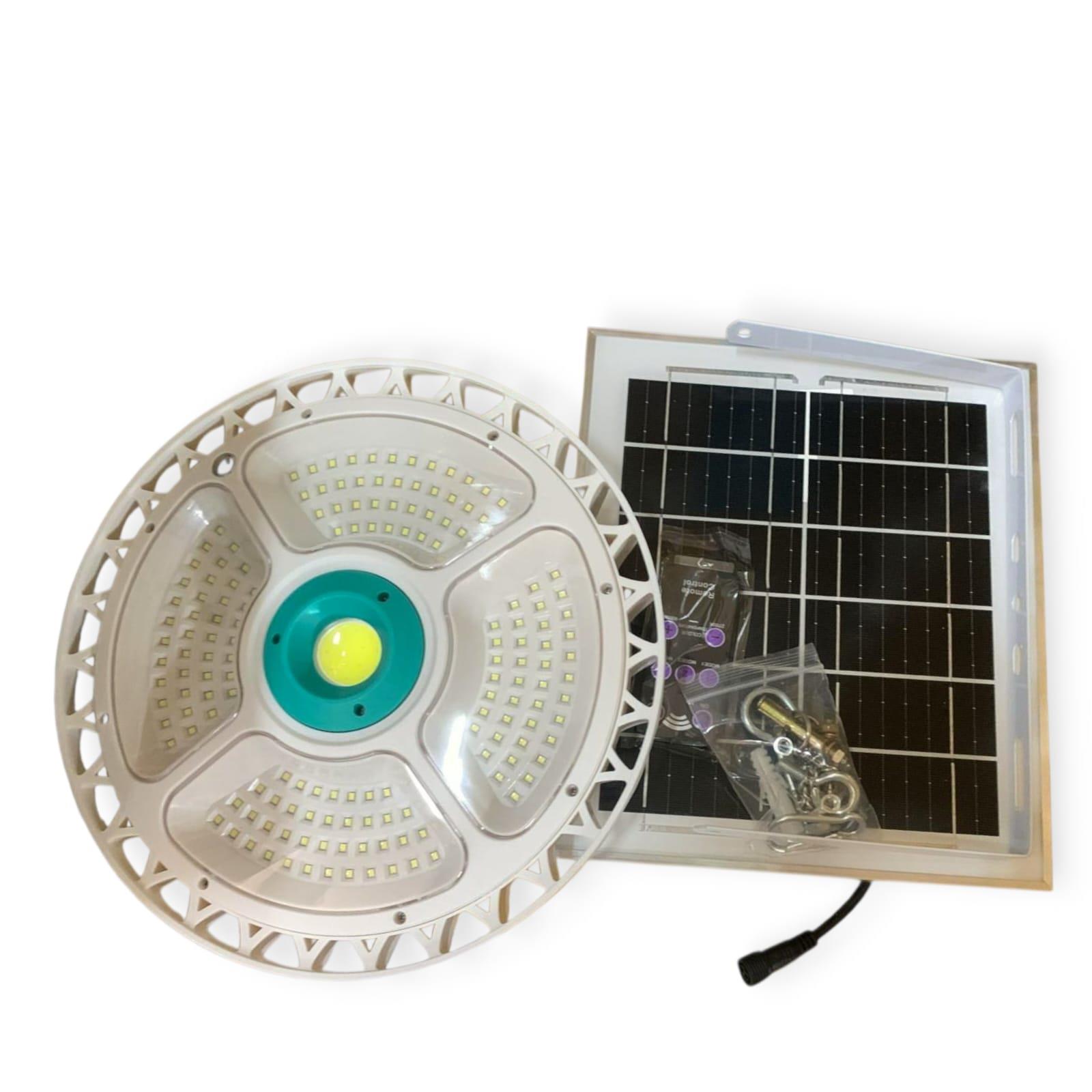 פנס סולארי עוצמתי לתלייה עם שלט – 200W | 156 נורות LED | עמיד למים