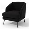 כורסא מעוצבת יוקרתית לבית דגם מקס בד בוקלה צבע שחור