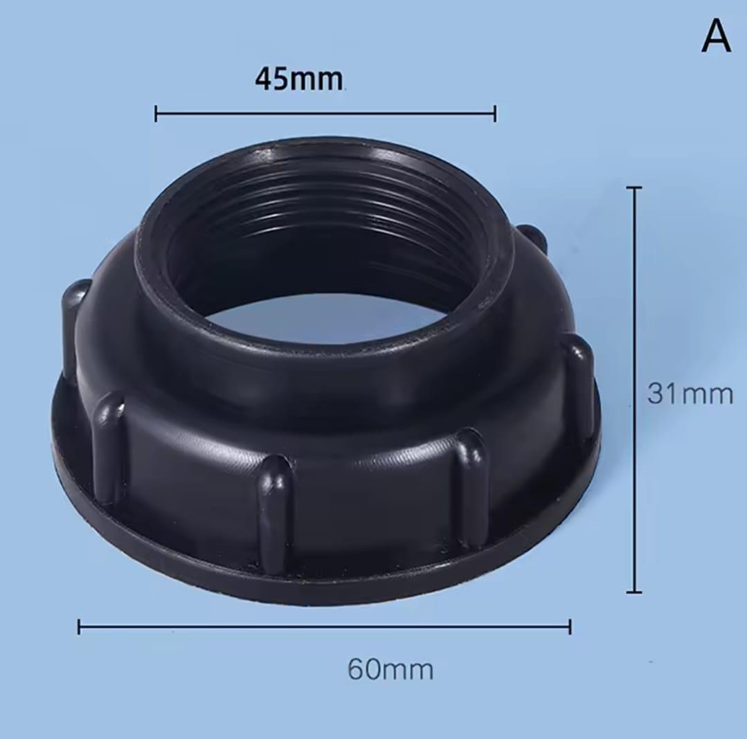 מכסה מתאם מ 2 צול ל 45 ממ במרכז נקבה למיכל IBC קובייה 1000 ליטר קמפינג לייף