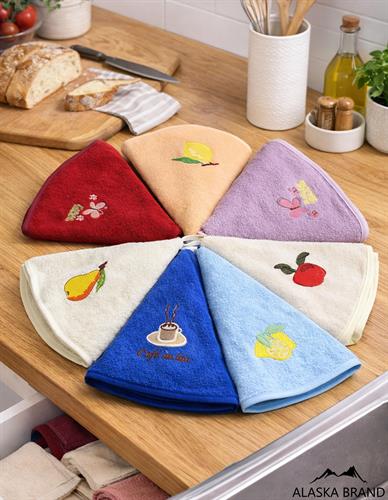 מגבות עגולות במבחר צבעים מבד 100% כותנה - בתוספת רקמה | מבצע  3 יח' ב65!